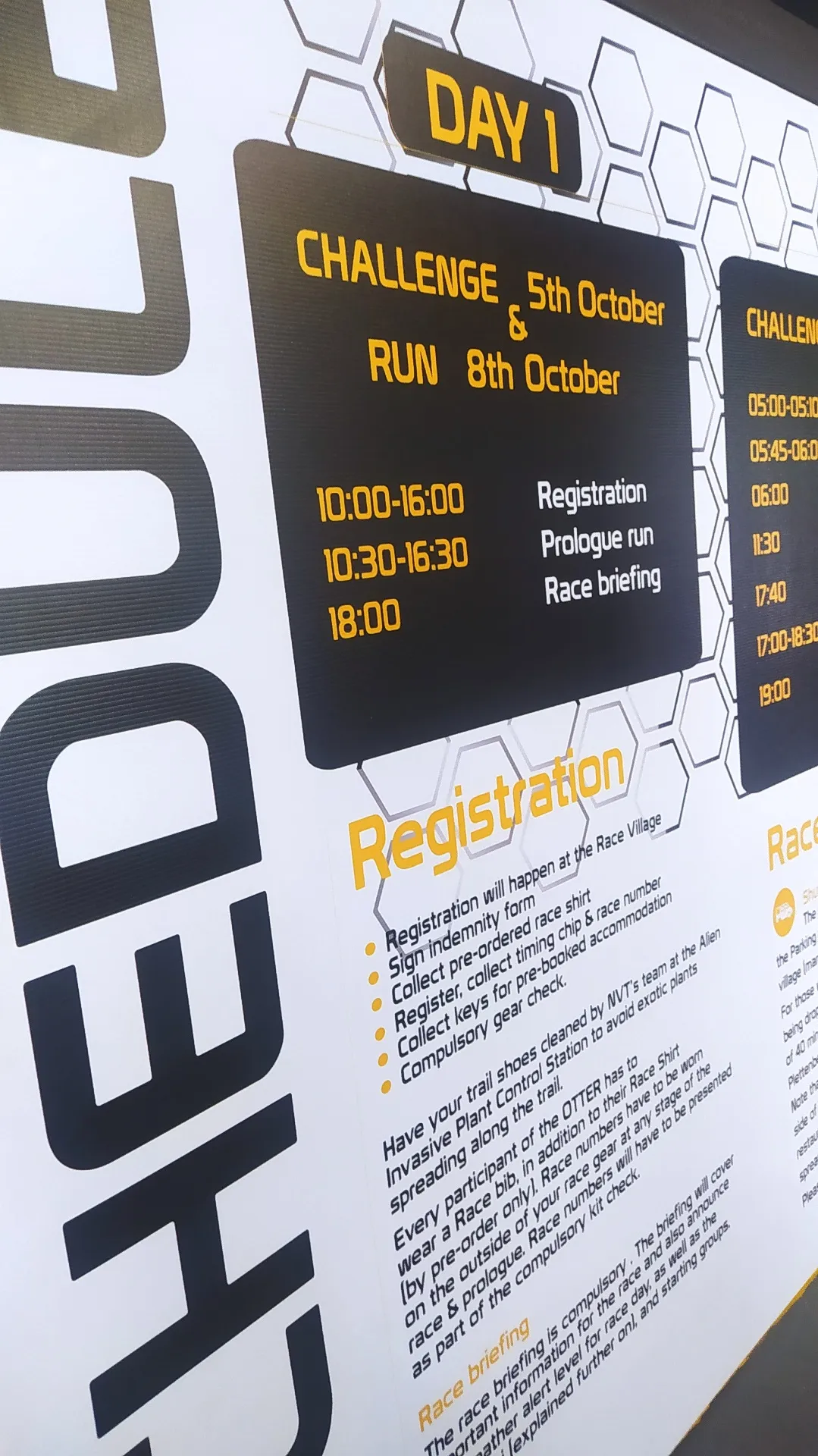 OTTER Event Info Board UV Print