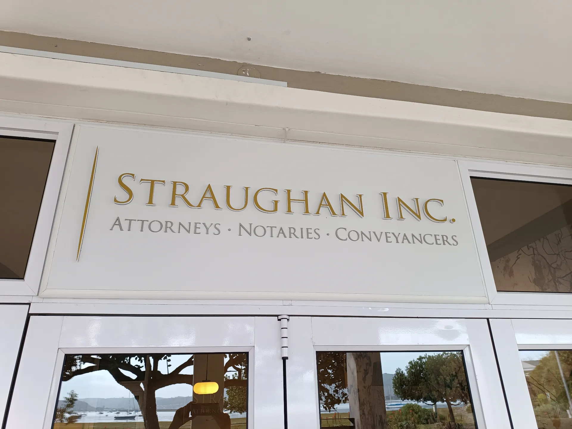 Straughan Inc. Reception Sign